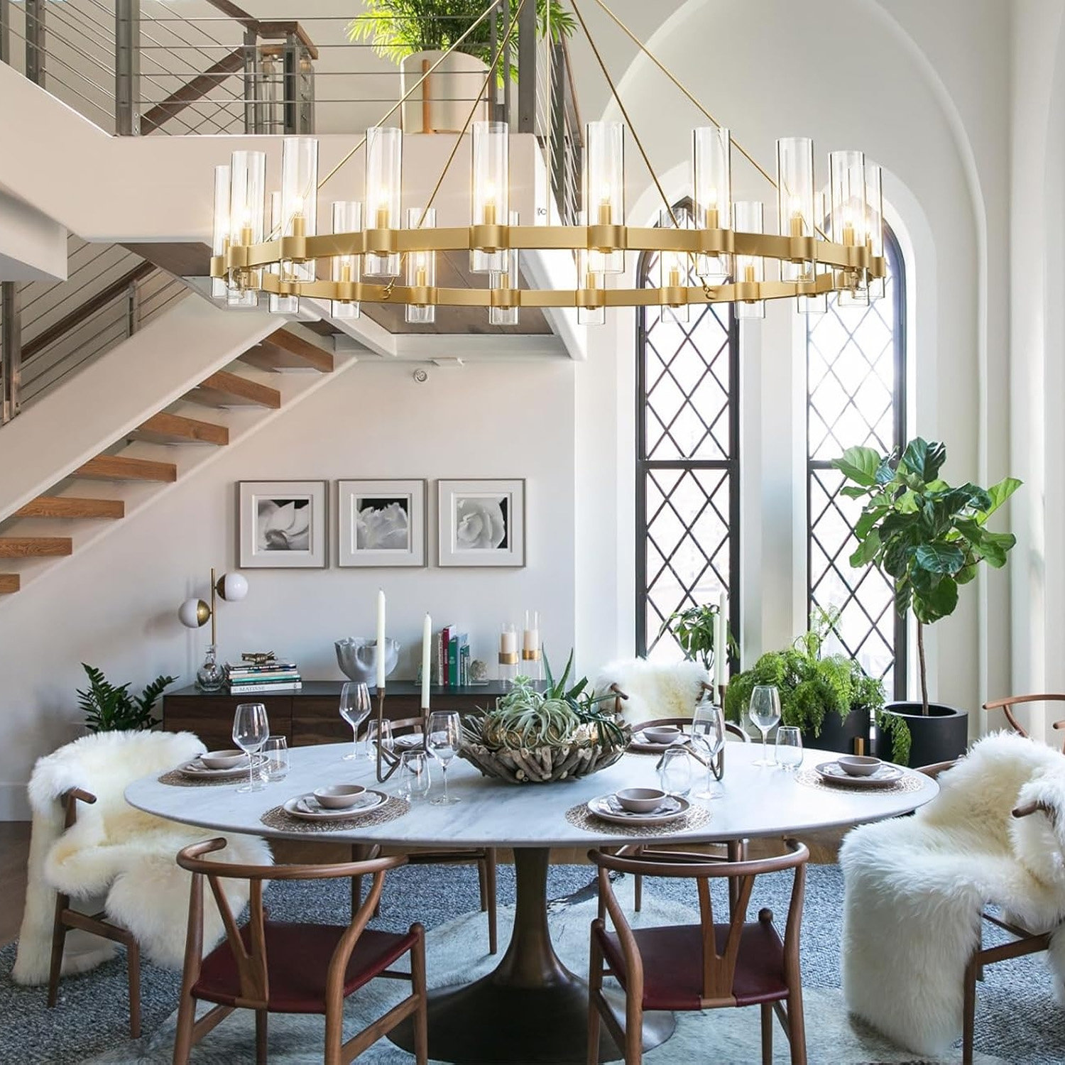 chandelierデスク uql6341-luxe-industrial-indoor